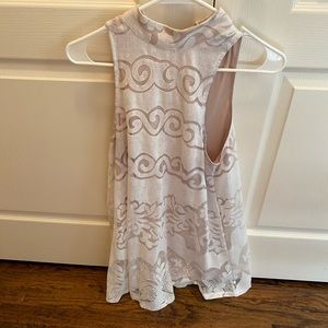 Tobi White High Neck Dress